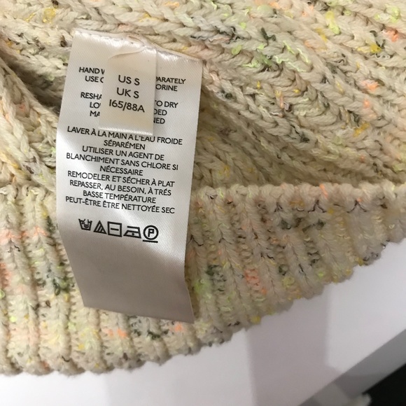 NWT Free People Leo Tunic Sweater in Sassy Peach Combo Small - Picture 14 of 15